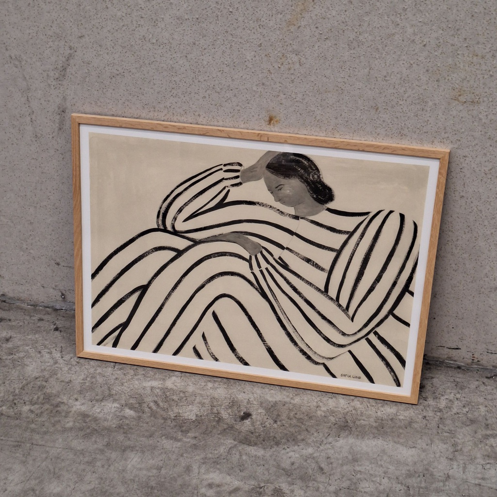 Waiting Poster incl. oak frame (50x70cm)