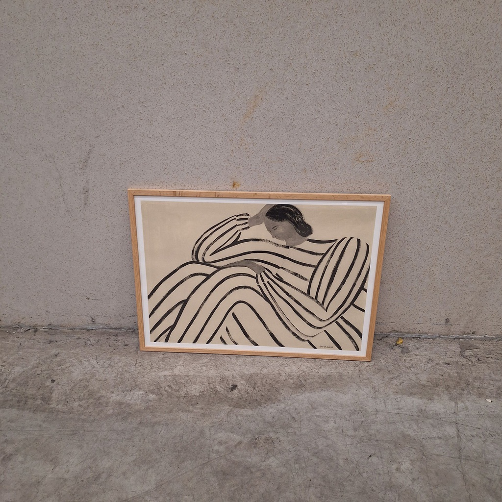 Waiting Poster incl. oak frame (50x70cm)