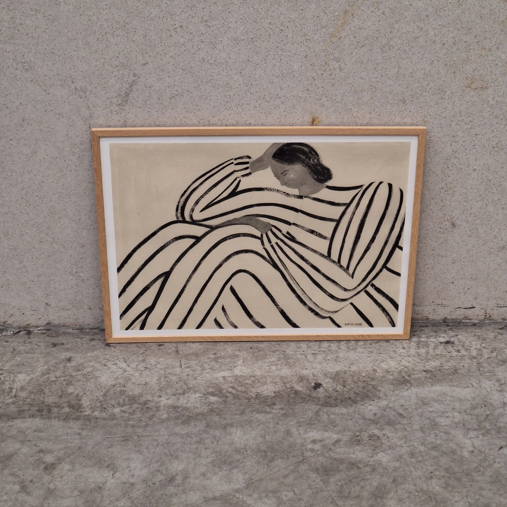 Waiting Poster incl. oak frame (50x70cm)