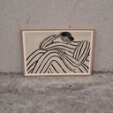 Waiting Poster incl. oak frame (50x70cm)