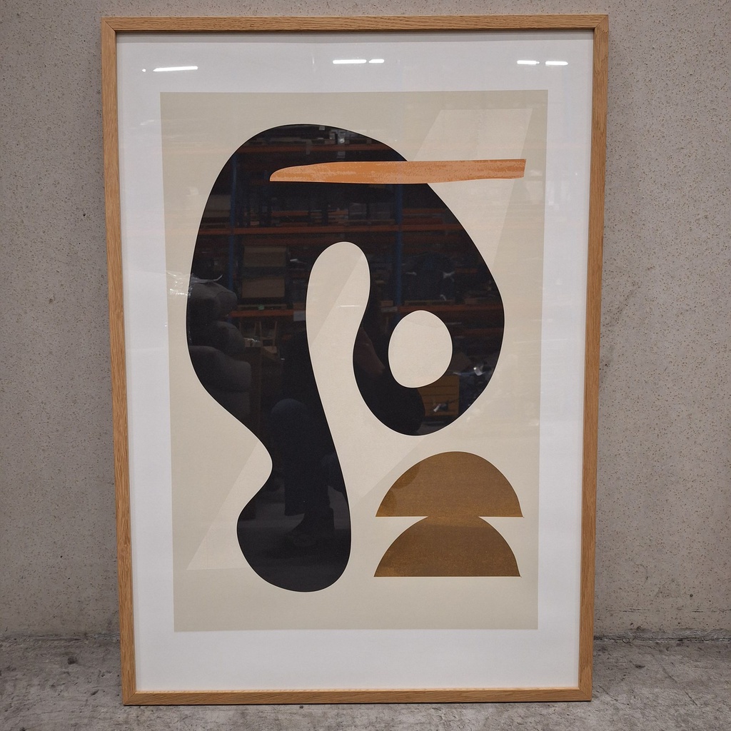 Sculptural 01 Poster incl. oak frame (70x100cm)