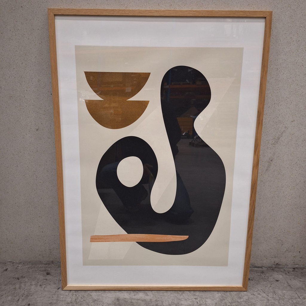 Sculptural 01 Poster incl. oak frame (70x100cm)