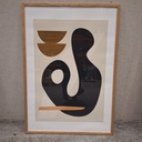 Sculptural 01 Poster incl. oak frame (70x100cm)