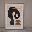 Sculptural 01 Poster incl. oak frame (70x100cm)