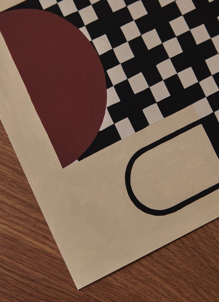 Vase with cross pattern Poster TEMPLATE