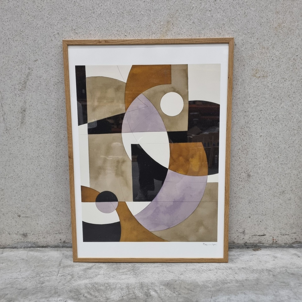 Composition 02 Poster incl. oak frame (50x70cm)