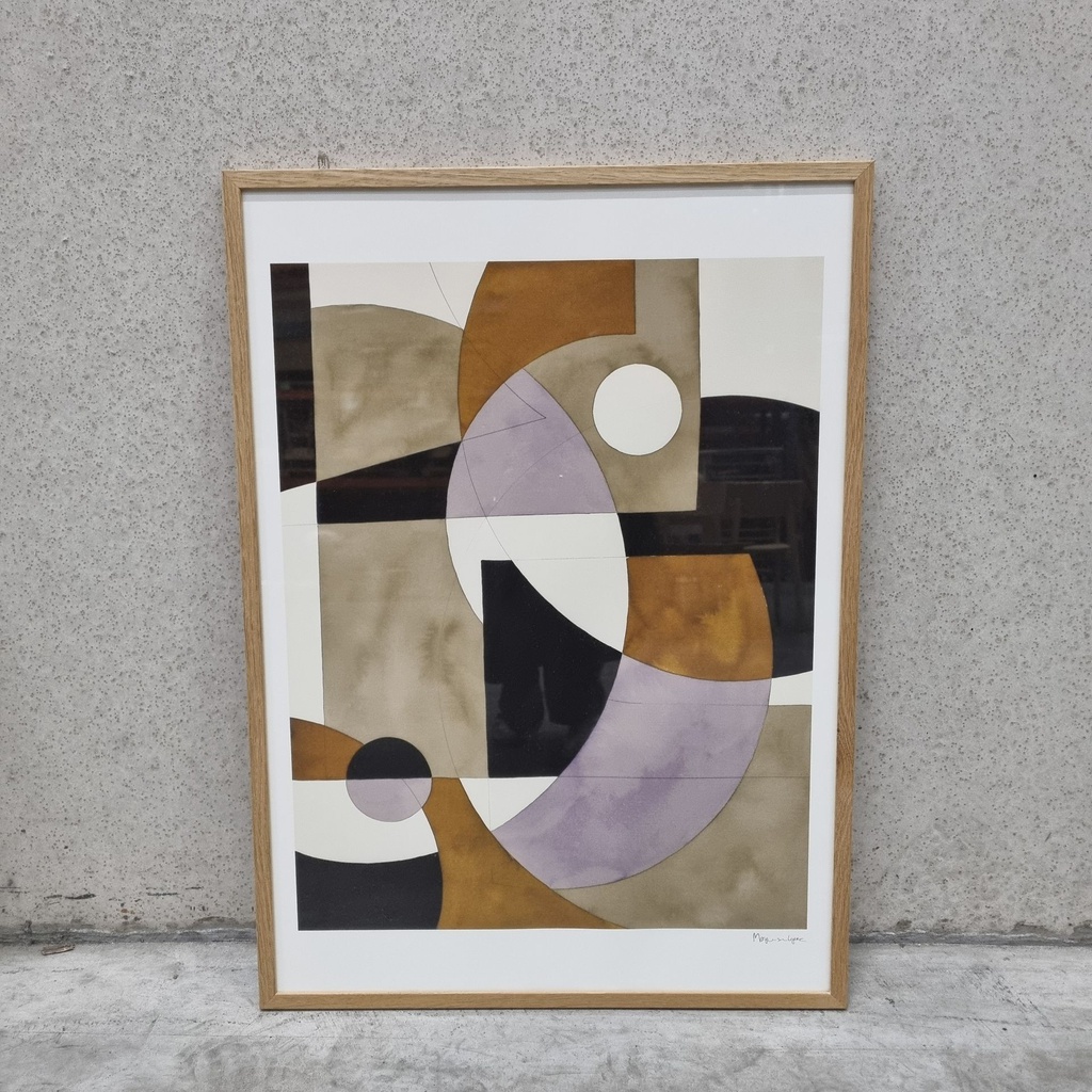 Composition 02 Poster incl. oak frame (50x70cm)
