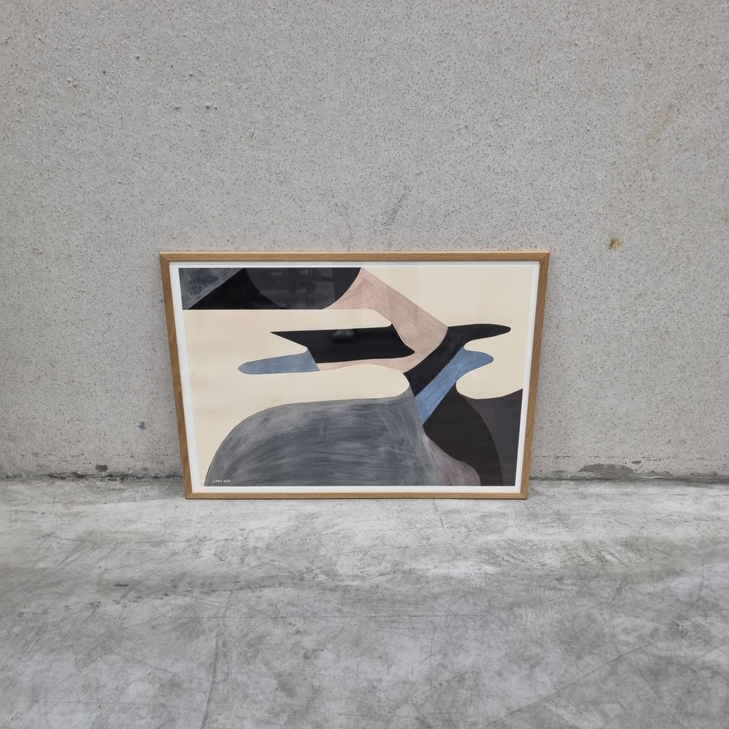 Empty skatepark 01 Poster incl. oak frame (50x70cm)