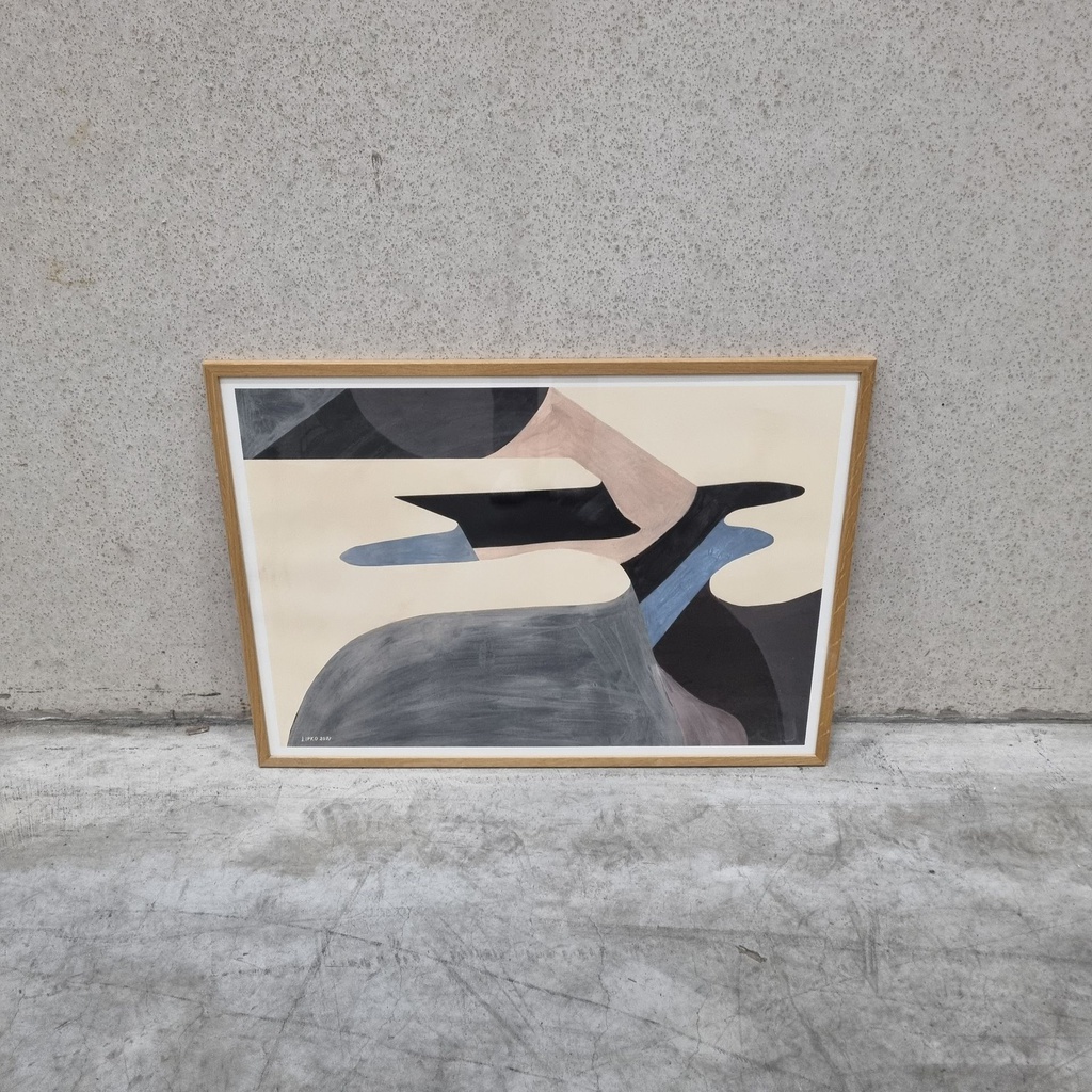 Empty skatepark 01 Poster incl. oak frame (50x70cm)