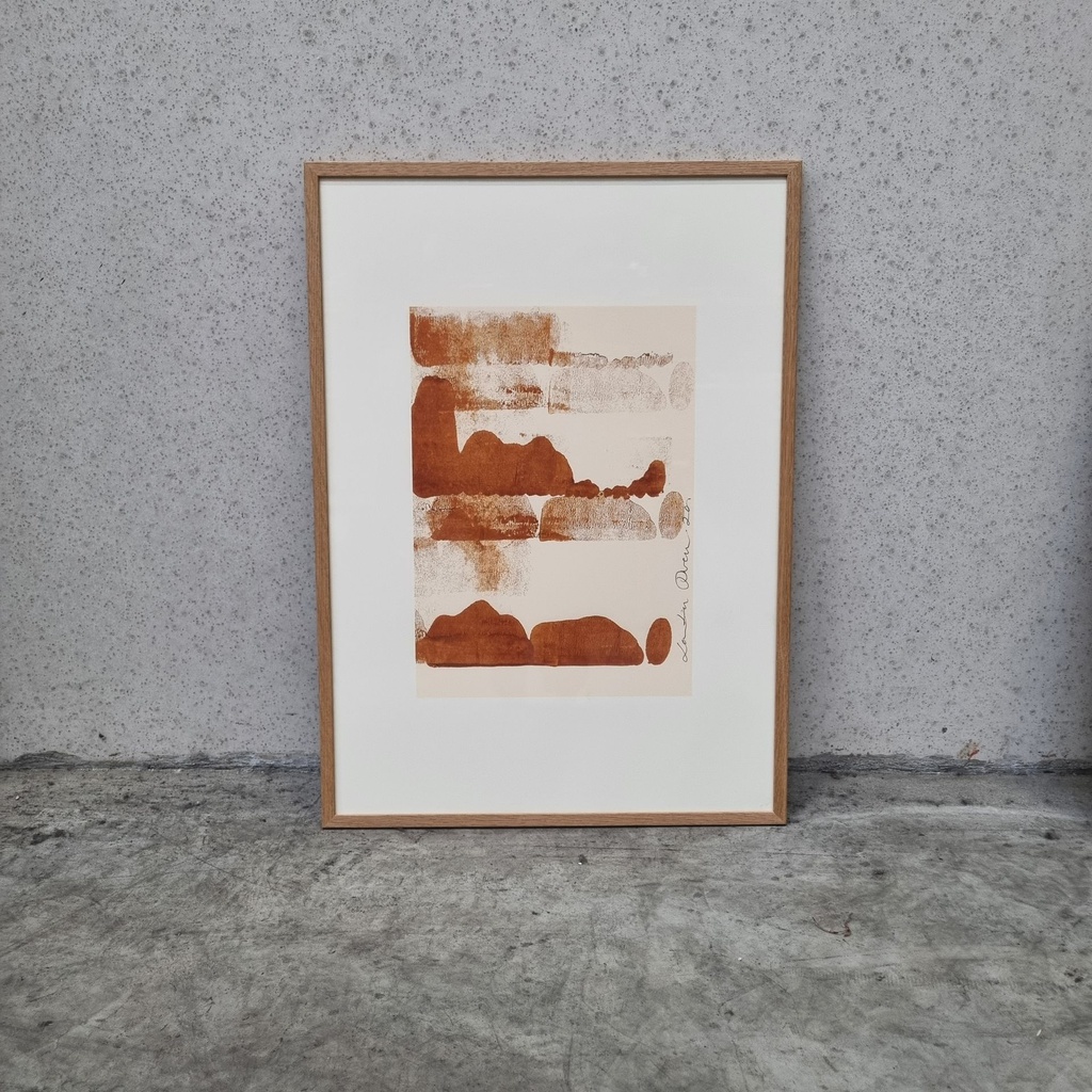 Earth 02 Poster incl. oak frame (50x70cm) 