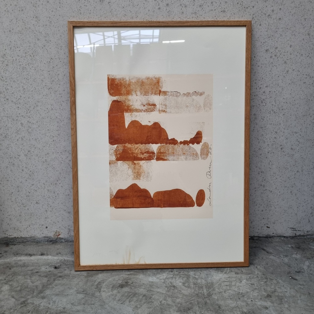 Earth 02 Poster incl. oak frame (50x70cm) 