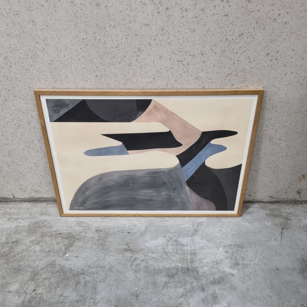 Empty skatepark 01 Poster incl. oak frame (50x70cm)