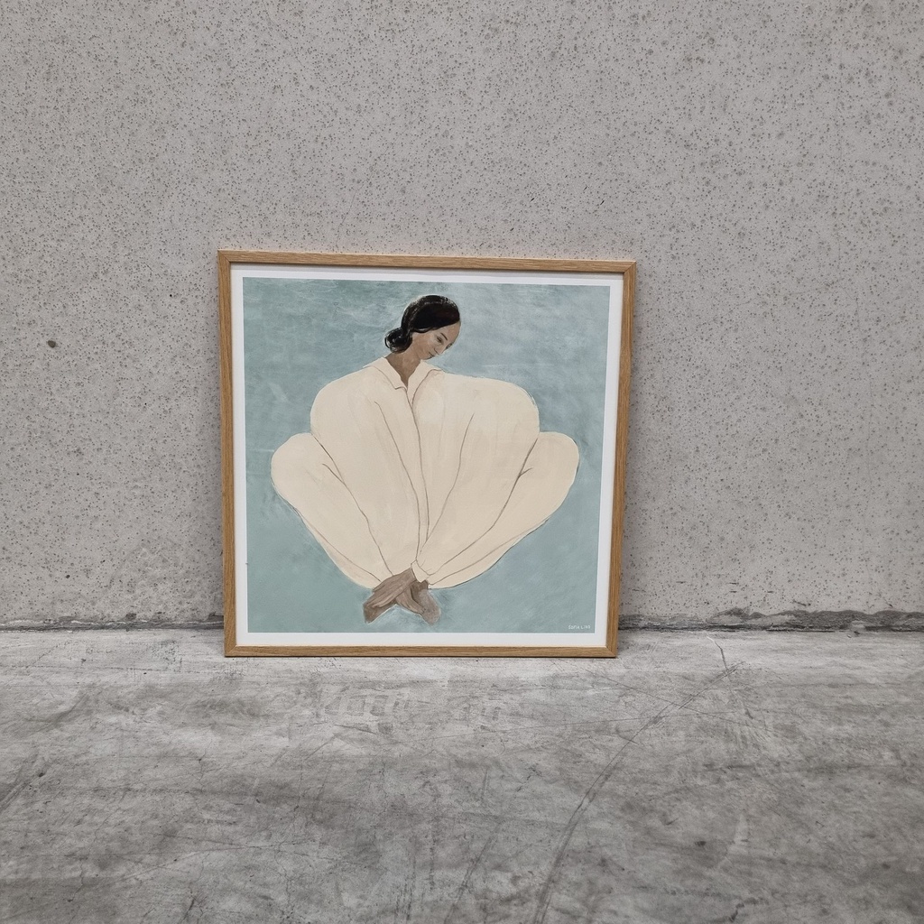 Meet Me at Jaurès Poster incl. oak frame (50x50cm)