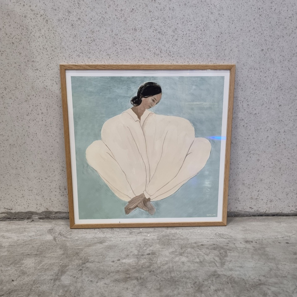 Meet Me at Jaurès Poster incl. oak frame (50x50cm)