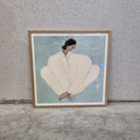 Meet Me at Jaurès Poster incl. oak frame (50x50cm)