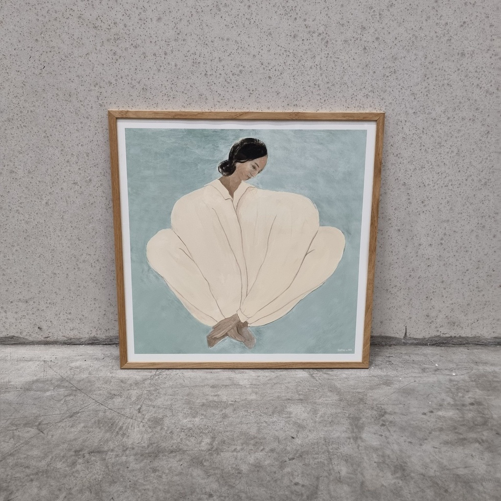 Meet Me at Jaurès Poster incl. oak frame (50x50cm)