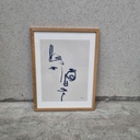 Tres de Cinco Poster incl. oak frame (30x40cm) 