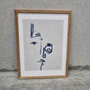 Tres de Cinco Poster incl. oak frame (30x40cm) 