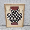 Vase with cross pattern Poster incl. oak frame (30x40cm)