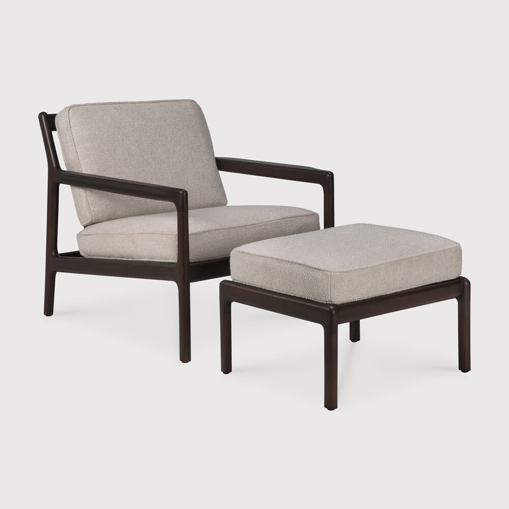 Ethnicraft Jack footstool with cushion