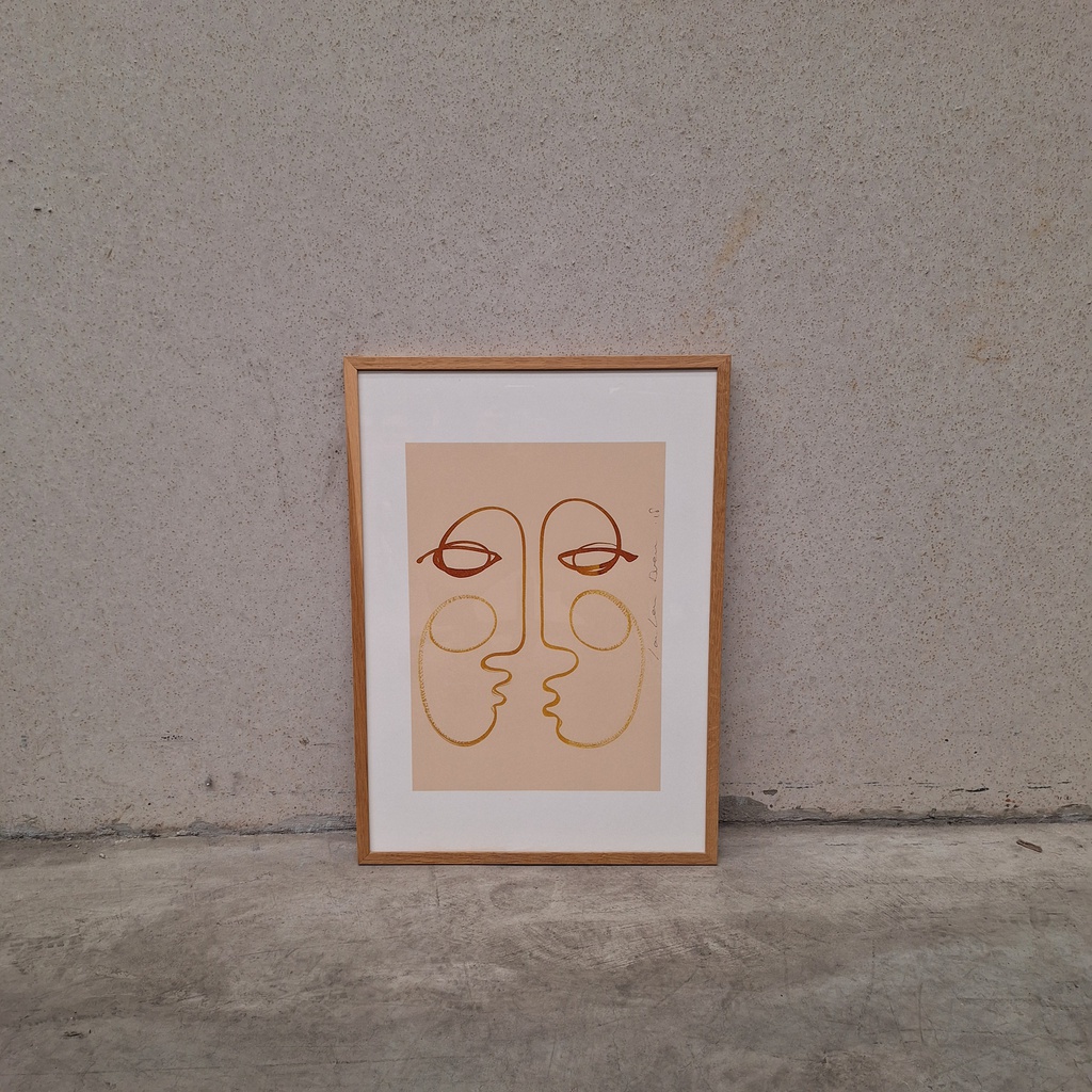 Connecting Poster incl. oak frame (42x60cm) 