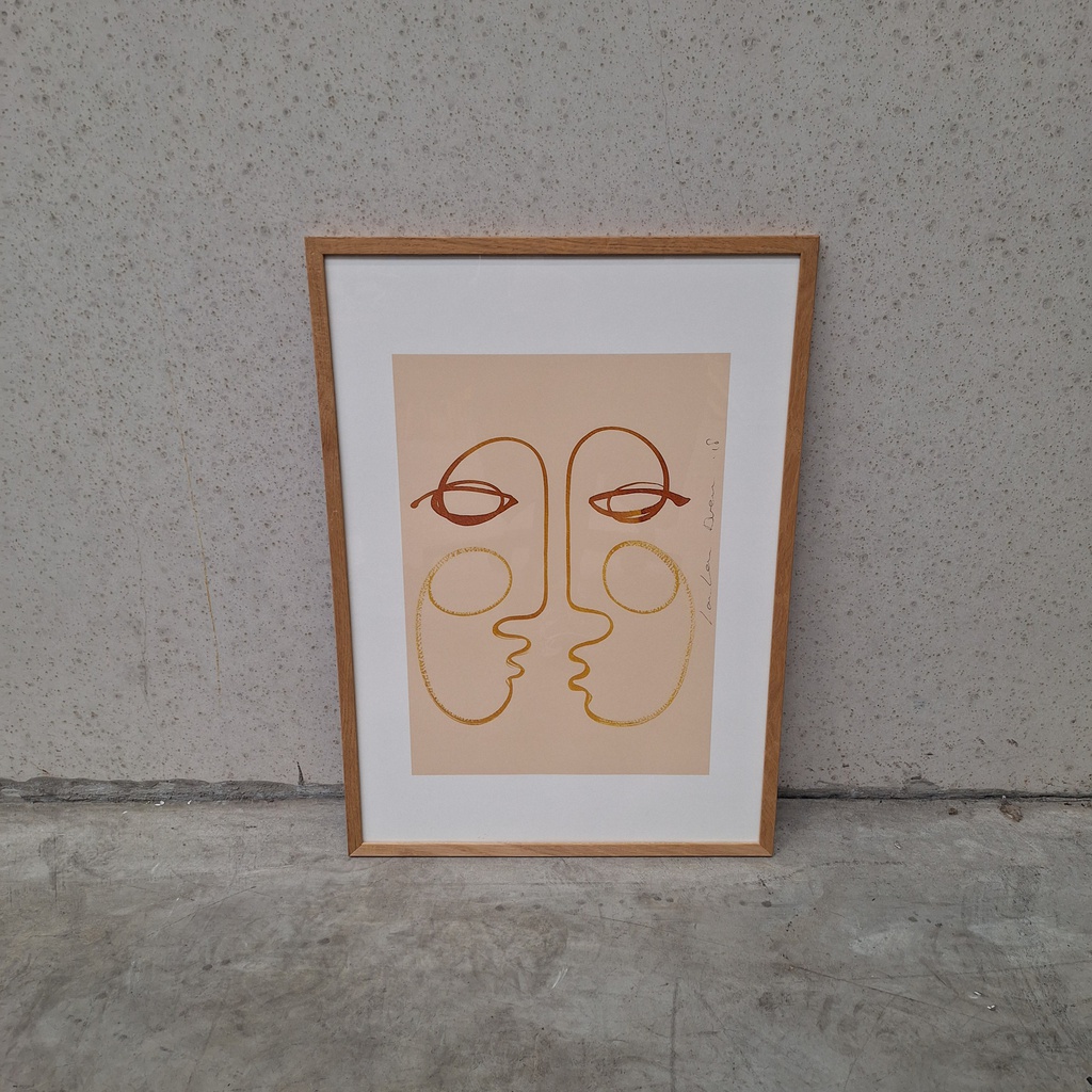 Connecting Poster incl. oak frame (42x60cm) 