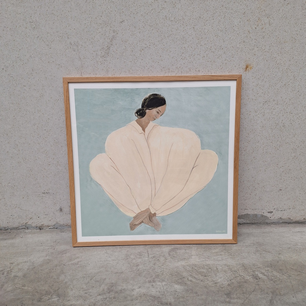 Meet Me at Jaurès Poster incl. oak frame (50x50cm)