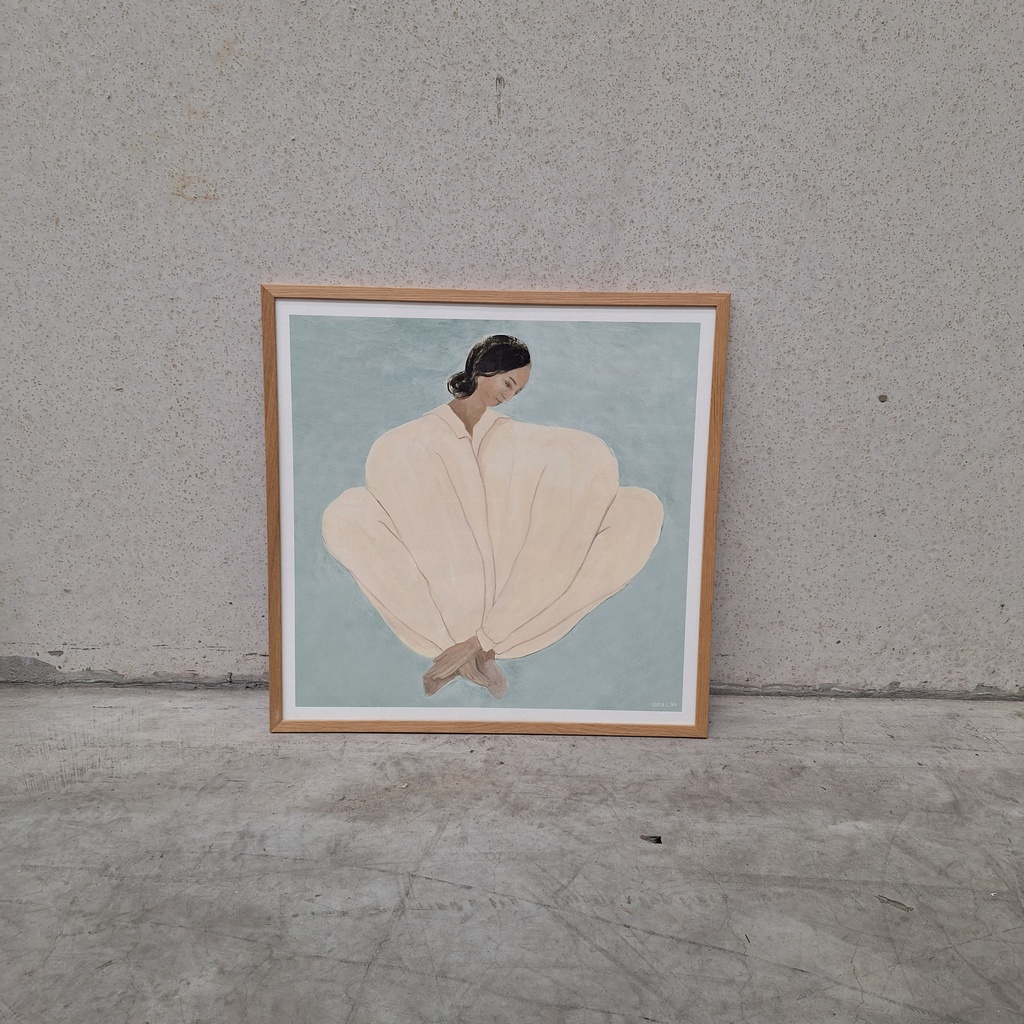 Meet Me at Jaurès Poster incl. oak frame (50x50cm)