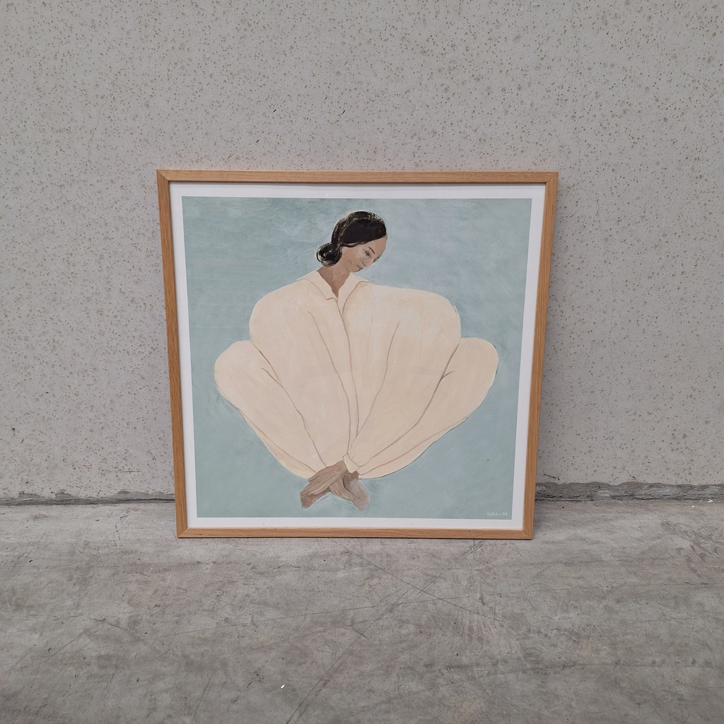 Meet Me at Jaurès Poster incl. oak frame (50x50cm)