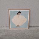 Meet Me at Jaurès Poster incl. oak frame (50x50cm)