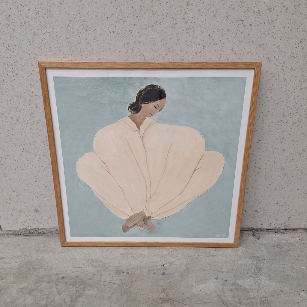 Meet Me at Jaurès Poster incl. oak frame (50x50cm)