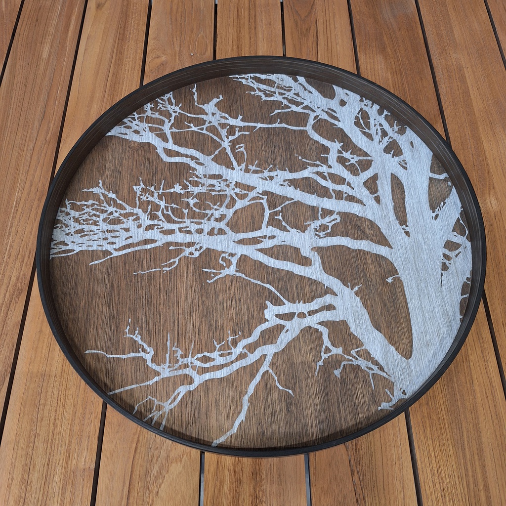 Tree wooden tray