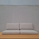 Jack sofa with ivory cushions