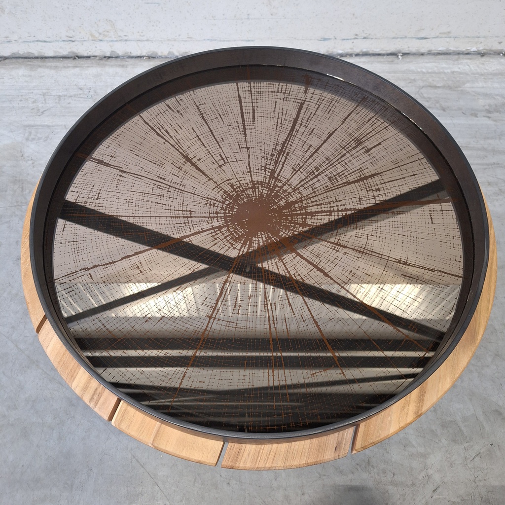 Bronze Slice mirror tray