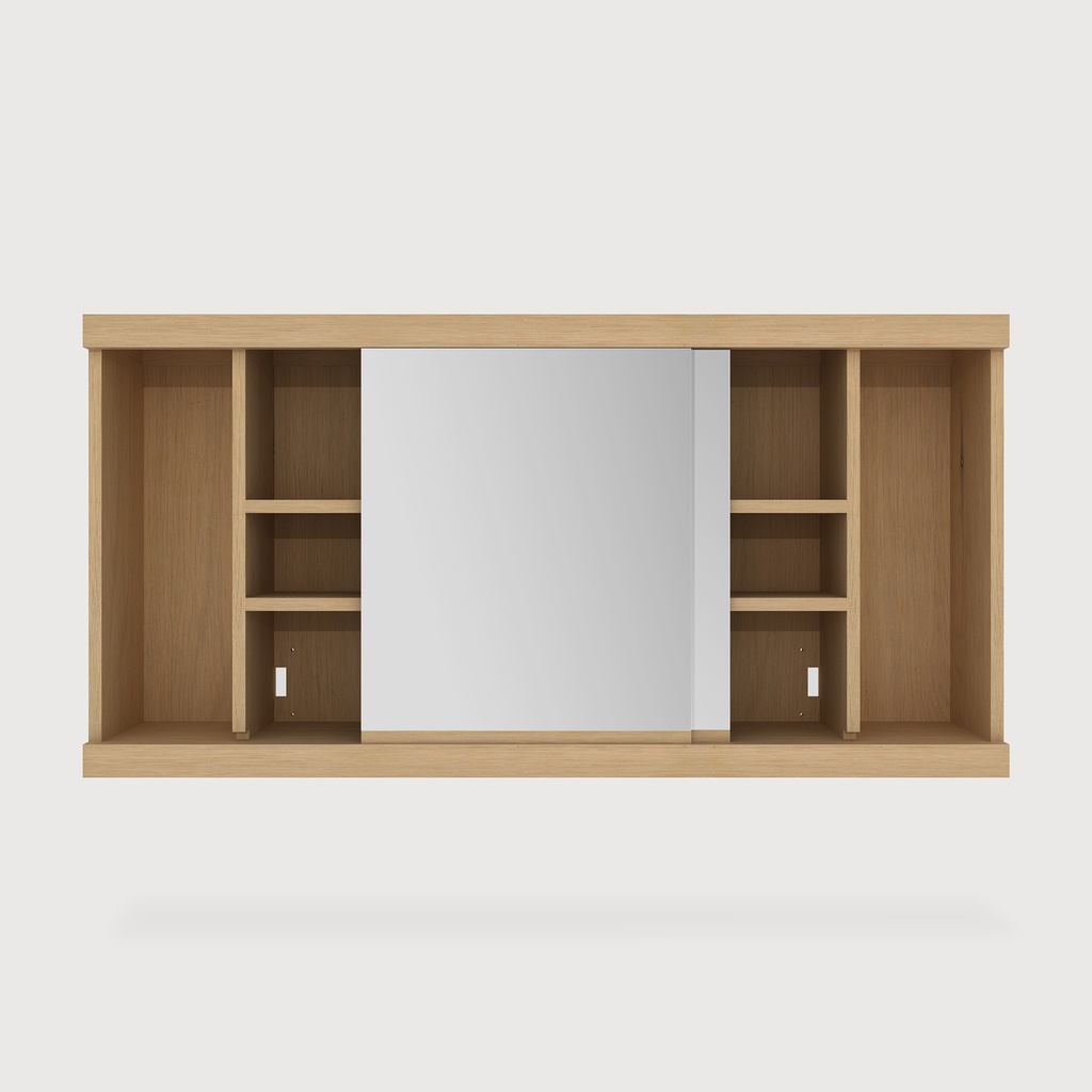 Oak Cadence mirror cabinet - 2 sliding doors