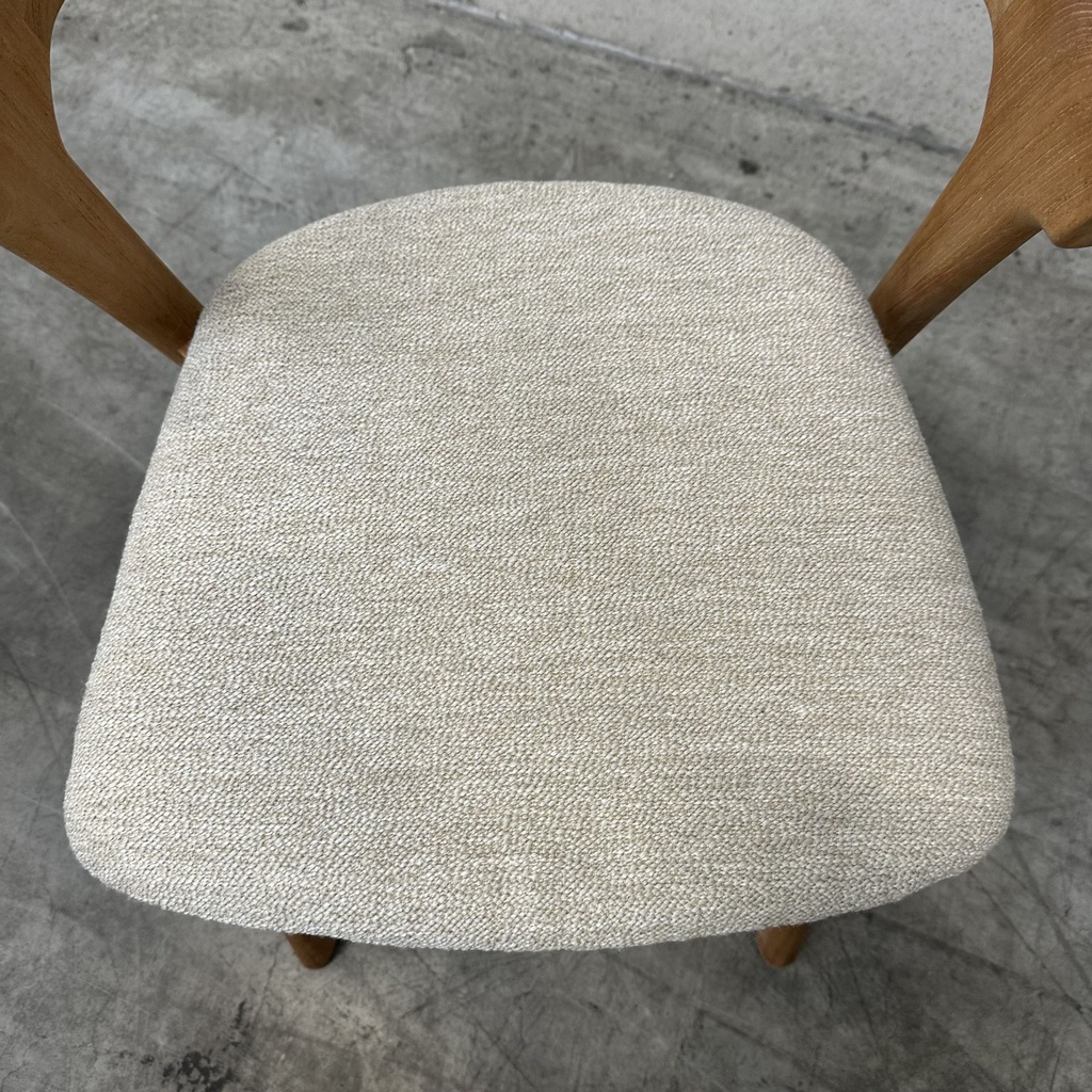 Set of 2 Bok outdoor dining chairs with cushions