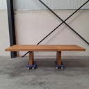 Double extendable dining table