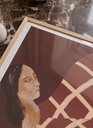 Waiting at Art et Métiers Poster incl. oak frame (50x70cm) 