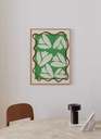 Lilly of the valley green Poster incl. oak frame (70x100cm)