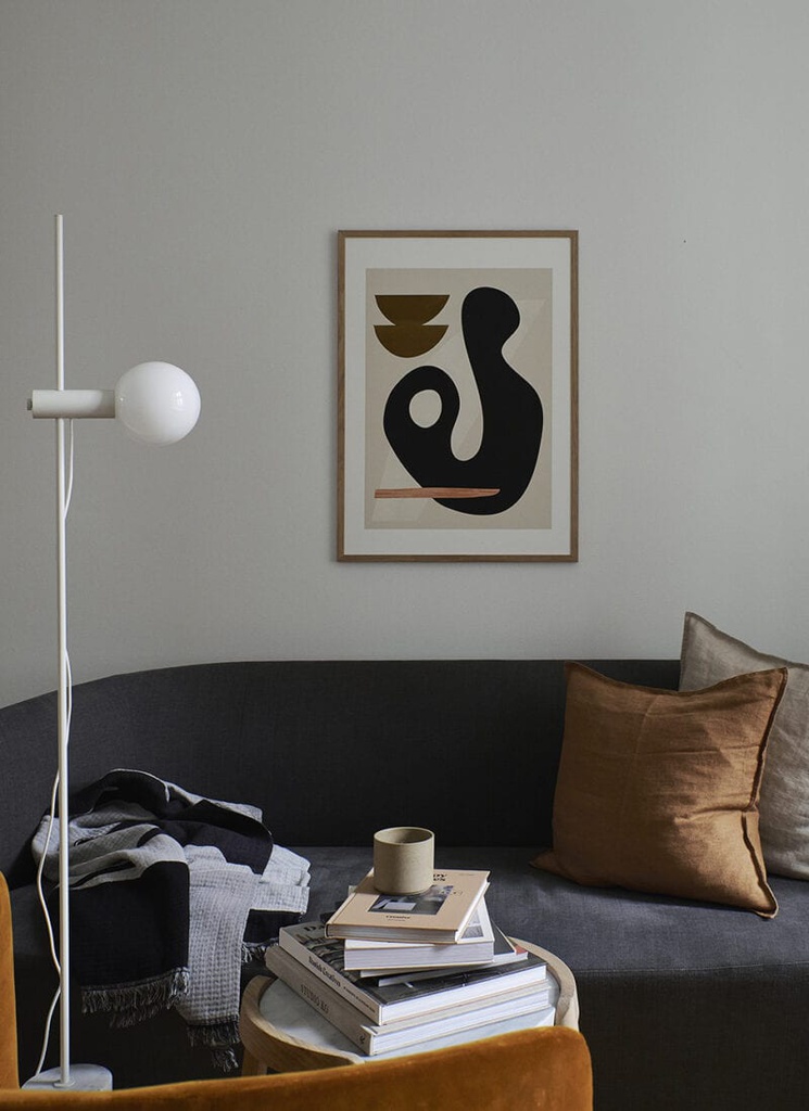 Sculptural 01 Poster incl. oak frame (70x100cm)
