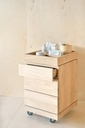 Dressing unit on wheels - 3 drawers TEMPLATE