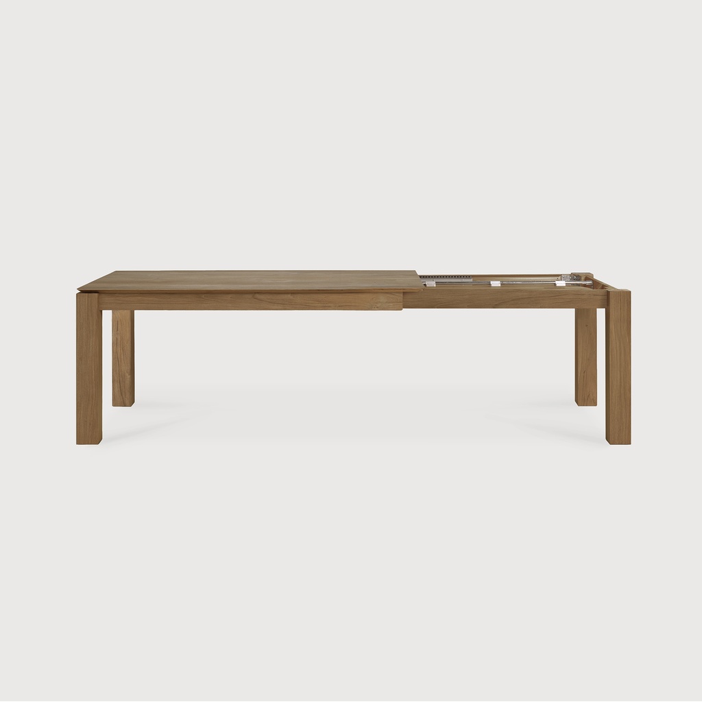 Teak Slice extendable dining table - legs 10 x 10 cm 180-280/100/76