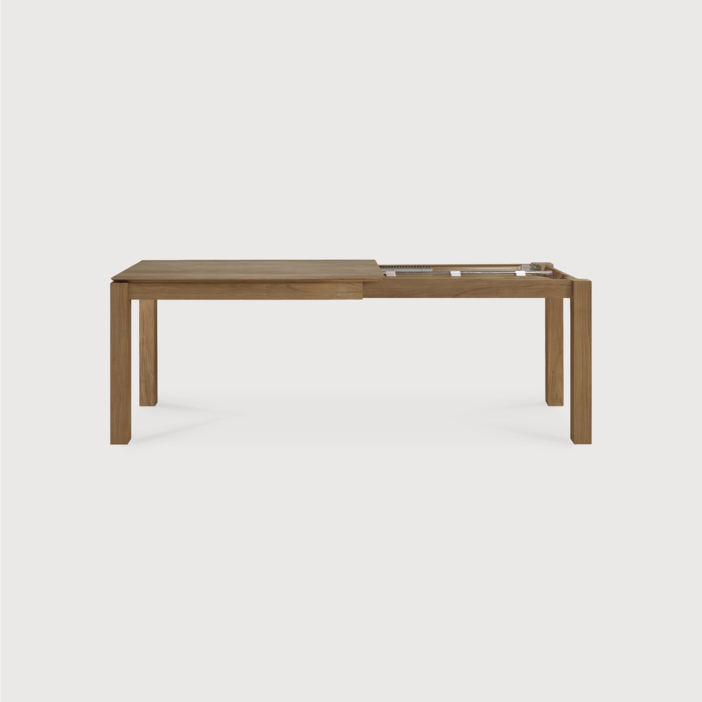 Teak Slice extendable dining table