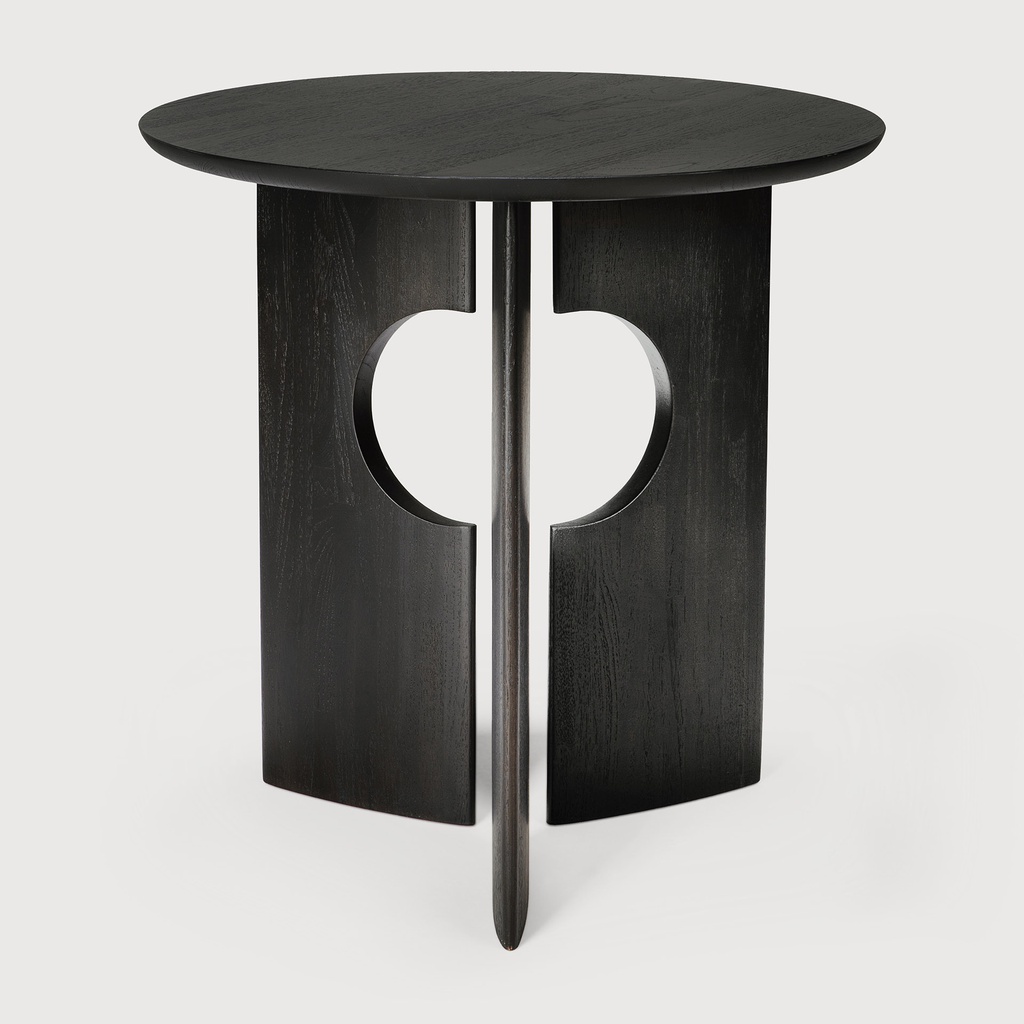 Teak Cove side table - black 50x50x50