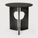 Teak Cove side table - black 50x50x50