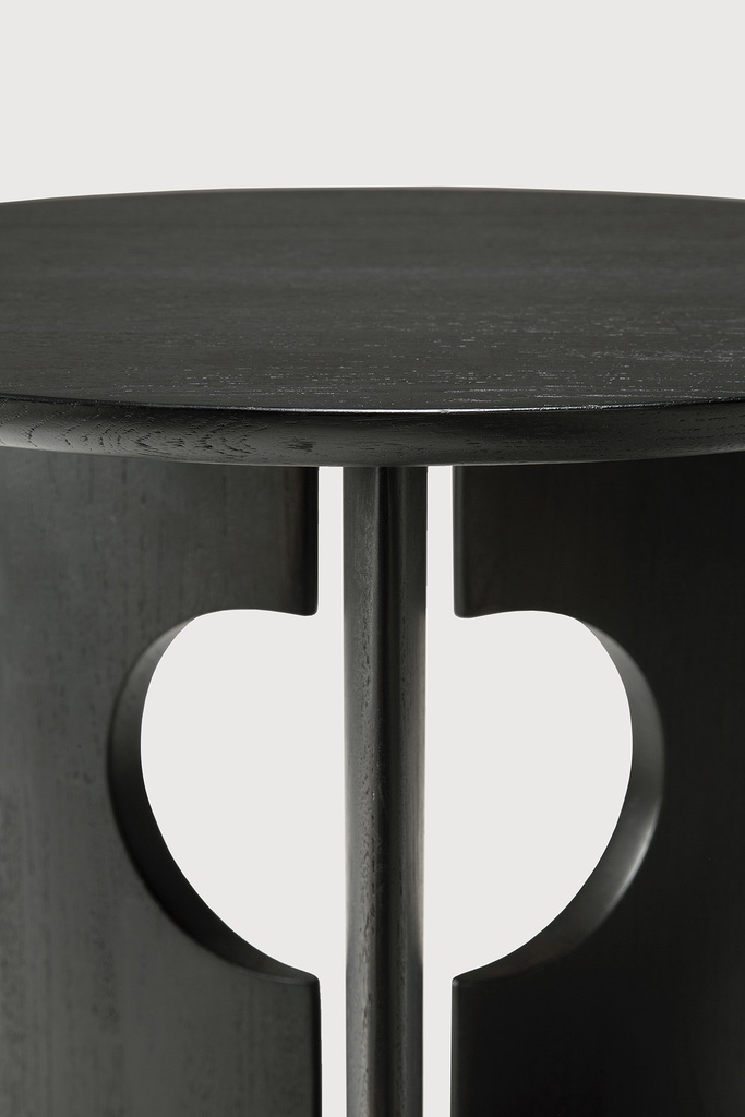 Teak Cove side table - black 50x50x50