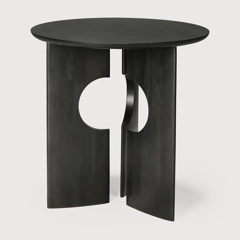 Teak Cove side table - black 50x50x50