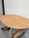 Bok round extendable dining table