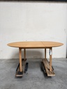 Bok round extendable dining table