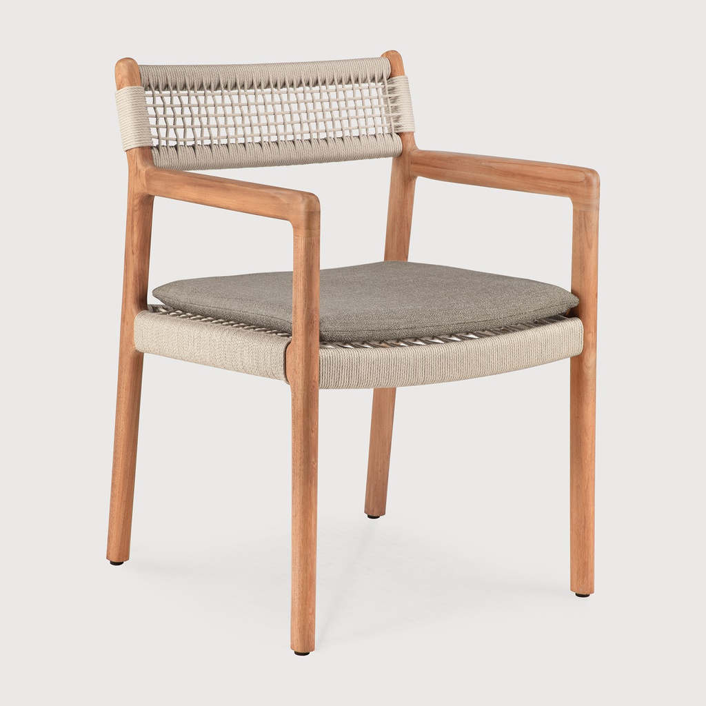 Jack Woven outdoor dining chair cushion (Silt) TEMPLATE